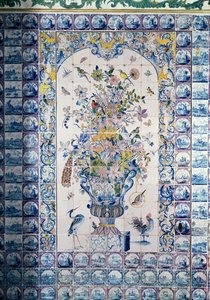 Delft dlaždicový panel z koupelny (fajáns) od Dutch School