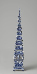 Květinová pyramida, kolem 1710-20 (fajáns) od Dutch School
