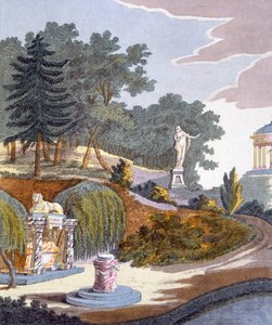 Zahradní dekorace, z Magazine of Garden Gems od G. van Laara, vydaného v roce 1802 od Dutch School
