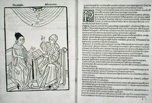 Hunterian Bx.3.41 f.1v-2r Concordantia astronomie s teologií, Pierre d