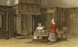 Interiér holandského domu, 1. polovina 17. století