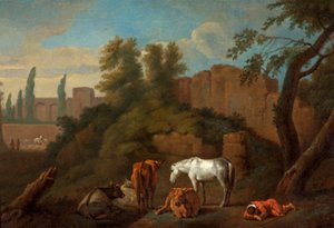 Krajina se spícím chlapcem, kolem 1650