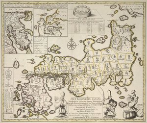 Mapa Japonska od Dutch School