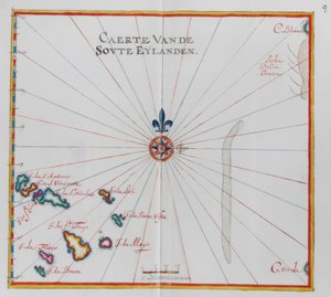 Mapa Kapverdských ostrovů. od Dutch School