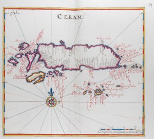Mapa ostrova Ceram (Seram), Indonésie. od Dutch School
