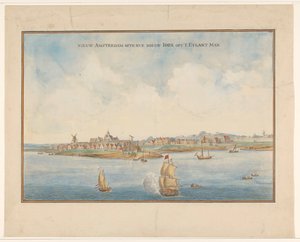 Nový Amsterdam a Manhattan, kolem roku 1660 od Dutch School