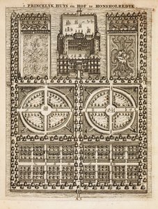 Palác Honsholredyk, z knihy Holandský zahradník od Johanna van der Groena, vydané roku 1699. od Dutch School
