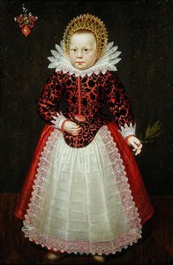 Portrét dítěte (olej na panelu) od Dutch School