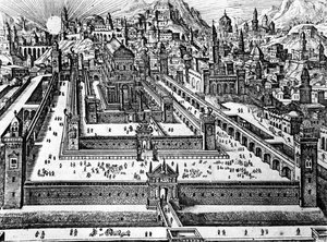 Rekonstrukce Šalomounova chrámu, kolem roku 1700 od Dutch School