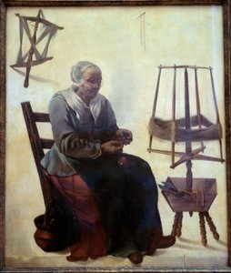 Obraz Defileuse mistra delftské školy (17. století) 1680 konzervovaný v Ženevě od Dutch School
