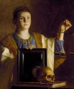 Truth presenting a Mirror to the Vanities of the World, c.1625 od Dutch School