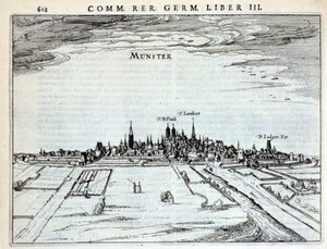 Pohled na město Munster z knihy Rerum Germanicarum, P. Bertin, Amsterdam 1616 od Dutch School