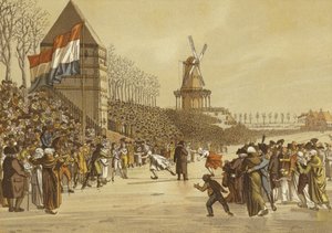 Dámské závody v bruslení, Leeuwarden, Nizozemsko, 1805 od Dutch School