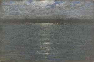 Night: A Harbor, 1894 (pastel na hnědém papíře)