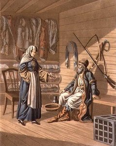 Grebensky Cossack, rytý A. Manz (litho) od E. (after) Karnejeff