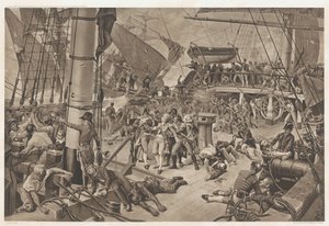 Námořní bitva u Trafalgaru, 1805 Bitva o Trafalgar (název na objektu) od E. Albert and Co.