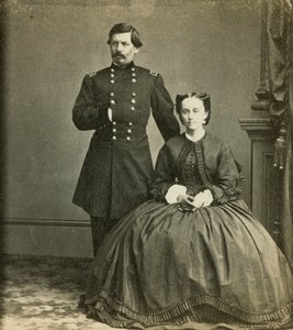 Generálmajor George B. McClellan a jeho manželka, publikoval Anthony