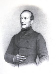 Alphonse de Lamartine a jeho podpis (litho) od E. Charpentier