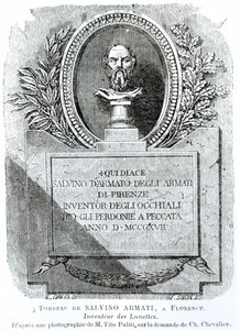 Hrob Salvina Armatiho († 1317), vyrytý F. Simonem, frontispis z „Hygiene de la Vue“, Arthur Chevalier (1830-72) 1861 od E. David