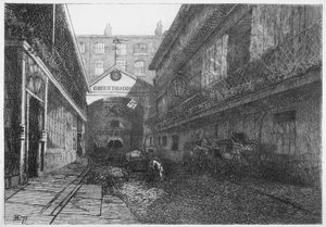 The Green Dragon Inn, Bishopsgate, City of London, 1871 od E Edwards
