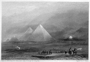 Pyramidy, Gíza, Egypt, 19. století