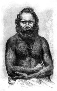 Australský domorodec, 1886 od Etienne Antoine Eugene Ronjat