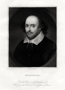William Shakespeare, anglický dramatik, 19. století. od E. Scriven