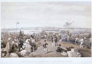 „Vylodění expedice do Kertch v Kamish Bournou“, 1855 od E Walker