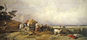 Sklizeň na Vysočině (akvarel na papíře) od E. and Callcott A. W. Landseer