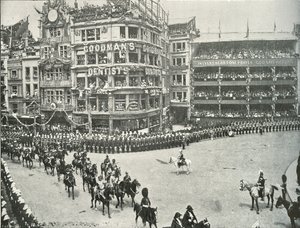 Lord Roberts Superintending the Arrangements in St. Pauls Churchyard, 1897 od E. and S. Woodbury