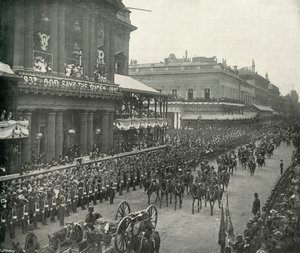 Královský průvod: Aides-De-Camp procházející United Service Club, c1897 od E. and S. Woodbury