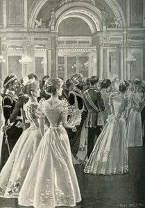 Státní recepce v Buckinghamském paláci: Vchod prince a princezny z Walesu, c1897