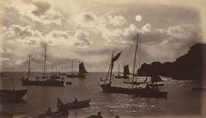 Moonlight Effect-Bay of Panama, 1877. od Eadweard Muybridge