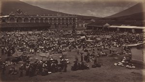 Plaza a místokrálský palác-Antigua de Guatemala, 1877. od Eadweard Muybridge