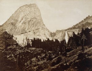 Čepice Svobody, Yosemitské údolí, 1872 (albumenový stříbrný tisk) od Eadweard Muybridge