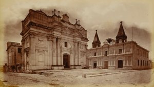Kostel San Francisco a pošta, Guatemala od Eadweard Muybridge