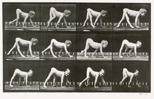 Plazení handicapovaného chlapce, deska 539 z knihy "Animal Locomotion", 1887 od Eadweard Muybridge