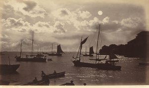 Moonlight Effect-Bay of Panama od Eadweard Muybridge
