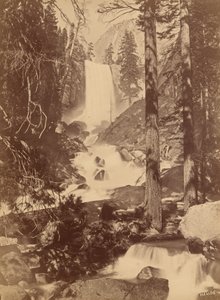 Pi-wy-ack (Diamantový katarakt), Vernal Falls, Yosemitské údolí, Kalifornie, 1867 (foto) od Eadweard Muybridge