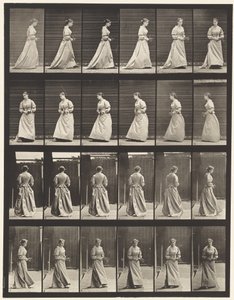 Talíř 100. Otočné a stoupající schody, 1885 od Eadweard Muybridge