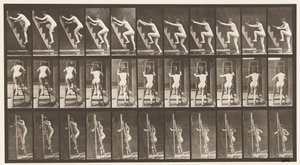 Talíř 110. Vzestupný žebřík, dva kroky najednou od Eadweard Muybridge