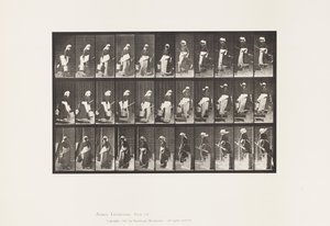 Talíř 148. Sestupné schody, otáčení kbelíku s vodou od Eadweard Muybridge