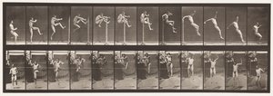 Talíř 152. Skákání; Běžecký skok vysoký (boty) od Eadweard Muybridge