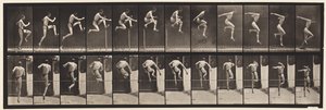 Talíř 153. Skákání; Běžecký skok vysoký (boty) od Eadweard Muybridge