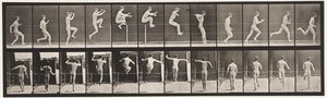 Talíř 154. Skákání; Rovný běh, skok vysoký od Eadweard Muybridge