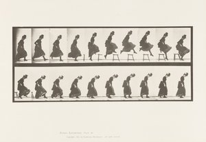 Talíř 156. Skákání; Běžecký skok vysoký, 1885 od Eadweard Muybridge
