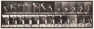 Talíř 158. Skákání; Běh Twist High Jump (boty) od Eadweard Muybridge