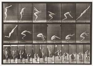Talíř 163. Skákání; Standing Broad Jump, 1872-1885 od Eadweard Muybridge