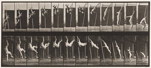Talíř 165. Skákání; Skok o tyči od Eadweard Muybridge