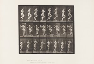 Talíř 185. Poskakování na levé noze, 1885 od Eadweard Muybridge